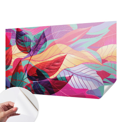 Papel de parede infantil Folhas abstratas