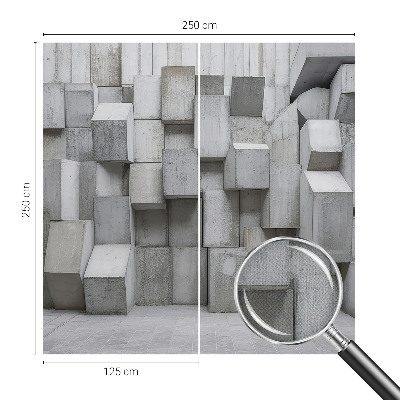 Autocolante de parede fotográfico Blocos de concreto