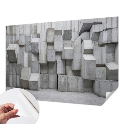 Autocolante de parede fotográfico Blocos de concreto