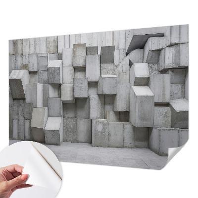 Autocolante de parede fotográfico Blocos de concreto