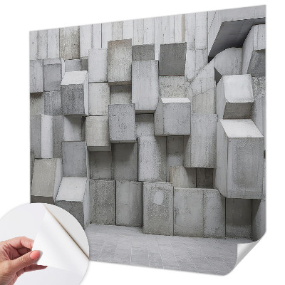 Autocolante de parede fotográfico Blocos de concreto