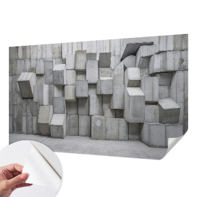 Autocolante de parede fotográfico Blocos de concreto