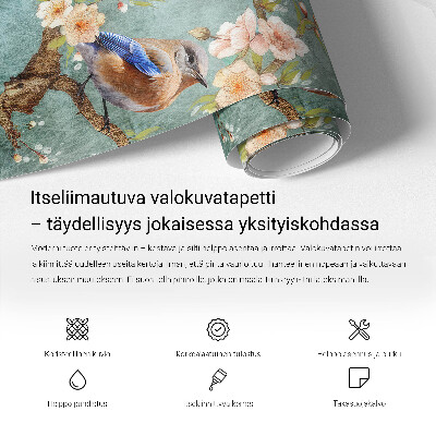 Papel de parede autocolante para sala Casal de pássaros