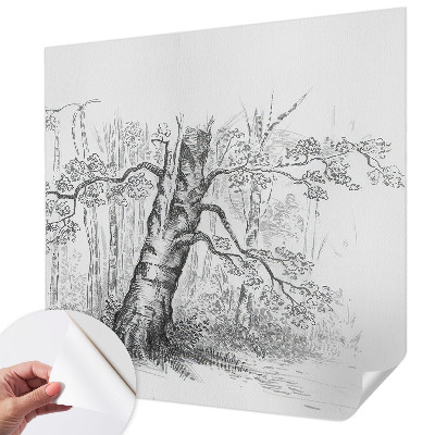 Papel de parede autocolante Árvore da floresta