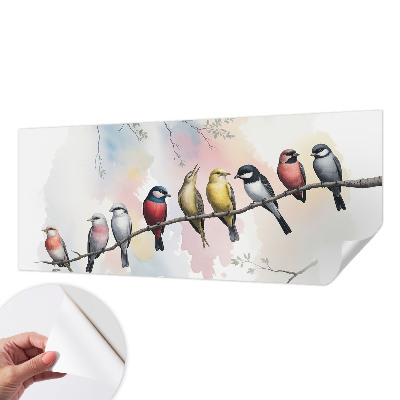 Papel de parede para criança Pássaros em um galho