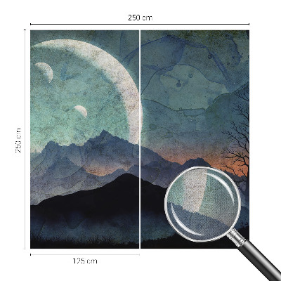 Papel de parede autocolante para quarto Paisagem noturna