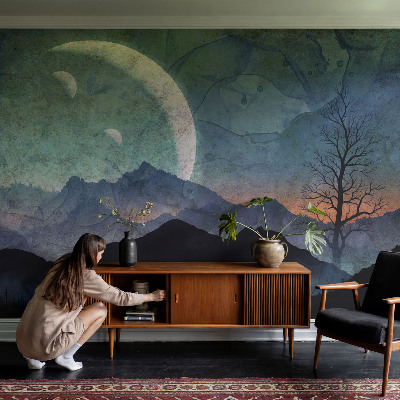 Papel de parede autocolante para quarto Paisagem noturna
