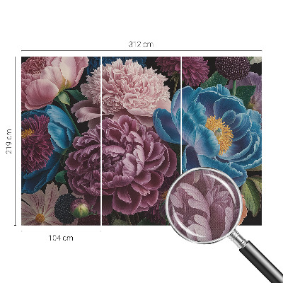 Papel de parede infantil Flores coloridas