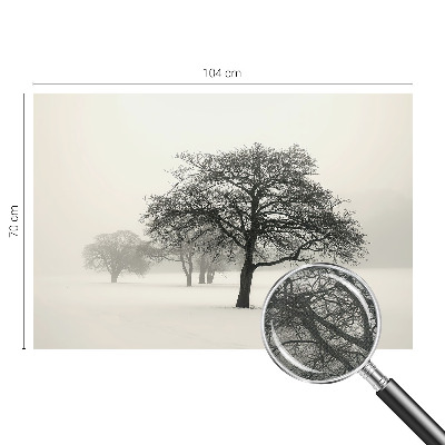 Papel de parede autocolante para sala Árvores de inverno