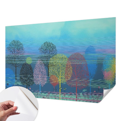 Autocolante de parede fotográfico com design 'Harmonia colorida' para decoração de interiores