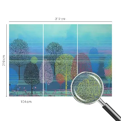 Autocolante de parede fotográfico com design 'Harmonia colorida' para decoração de interiores