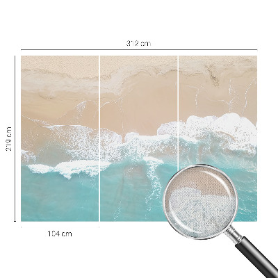 Papel de parede infantil com estampa de ondas estrondosas
