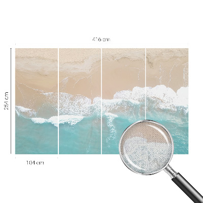 Papel de parede infantil com estampa de ondas estrondosas