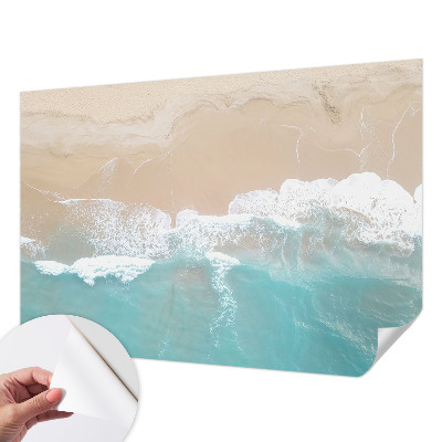 Papel de parede infantil com estampa de ondas estrondosas