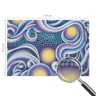 Papel de parede autocolante para sala Redemoinhos coloridos