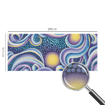 Papel de parede autocolante para sala com padrão de redemoinhos coloridos