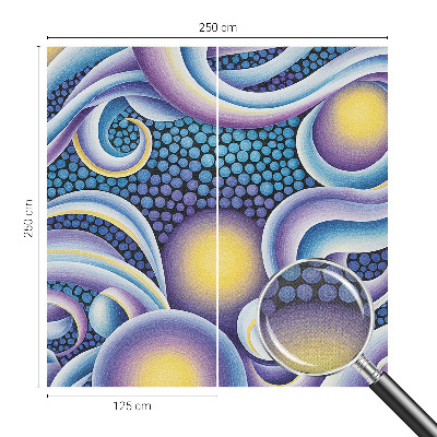 Papel de parede autocolante para sala Redemoinhos coloridos