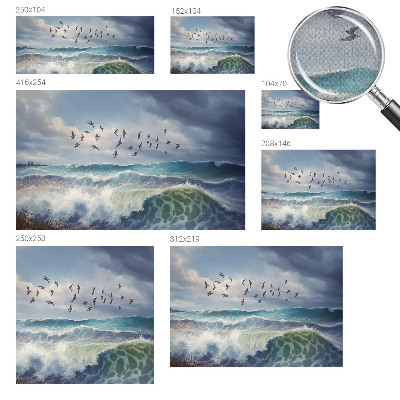 Autocolante de parede fotográfico Ondas do mar