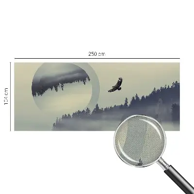 Papel de parede autocolante com estampa de paisagem florestal