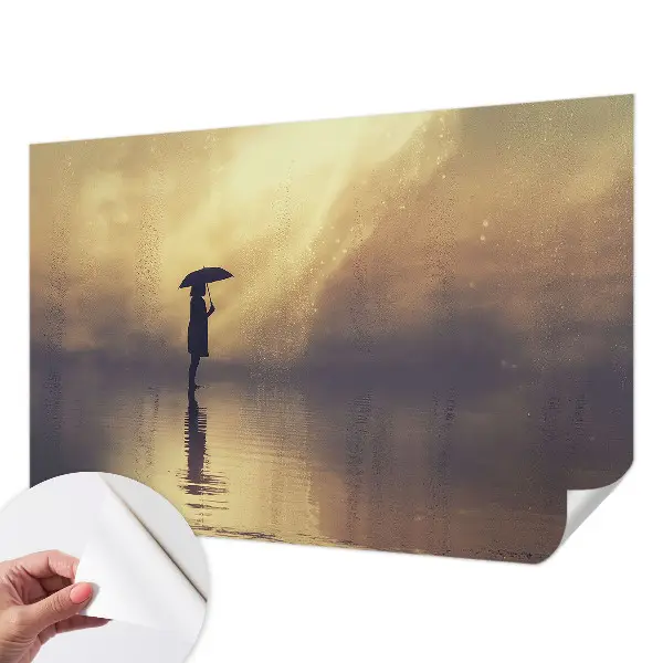 Papel de parede autocolante para sala com estampa