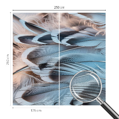 Papel de parede infantil Penas azuis