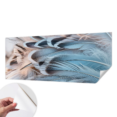 Papel de parede infantil Penas azuis