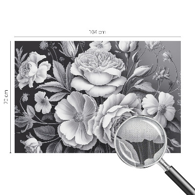 Autocolante de parede fotográfico Flores cinzentas