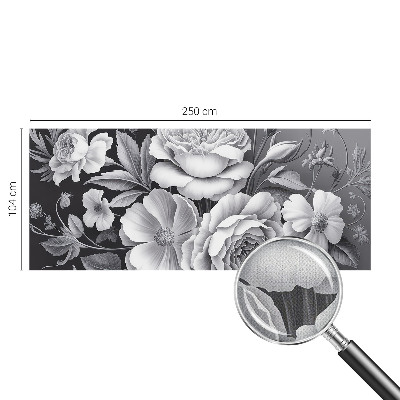 Autocolante de parede fotográfico Flores cinzentas