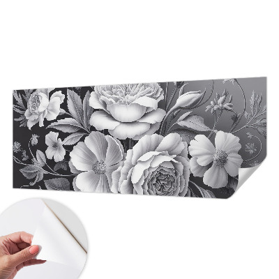 Autocolante de parede fotográfico Flores cinzentas