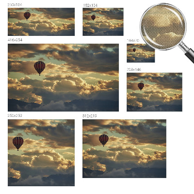 Papel de parede autocolante Balão nas nuvens