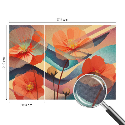Papel de parede 3D Flores dos sentidos