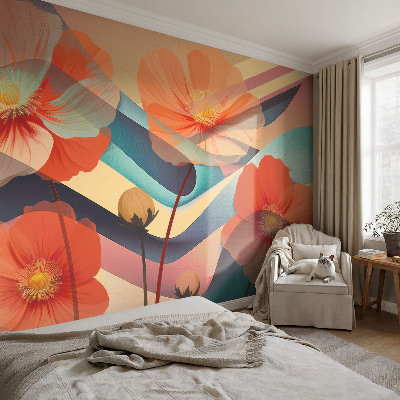 Papel de parede 3D Flores dos sentidos
