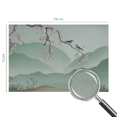 Papel de parede para criança com estampa Serenata japonesa