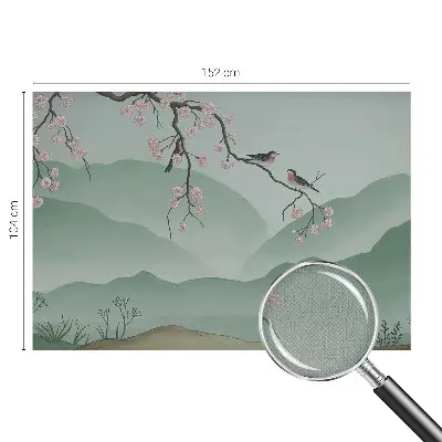 Papel de parede para criança com estampa Serenata japonesa