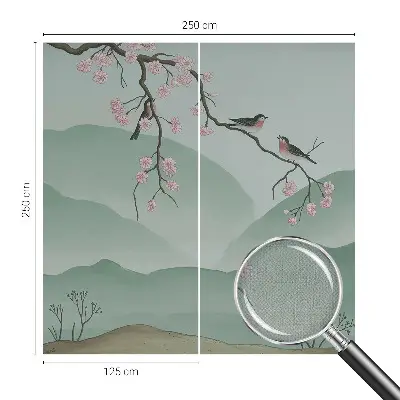 Papel de parede para criança com estampa Serenata japonesa