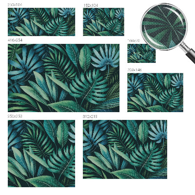 Autocolante de parede fotográfico Folhas tropicais