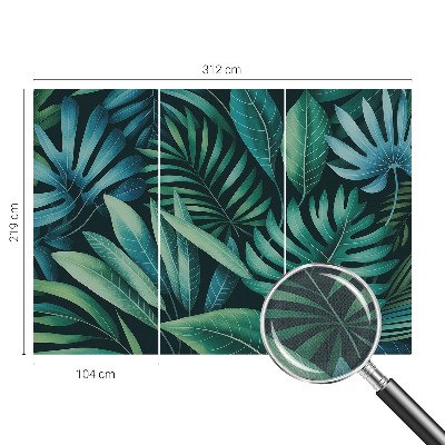Autocolante de parede fotográfico Folhas tropicais