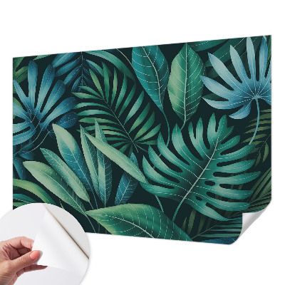 Autocolante de parede fotográfico Folhas tropicais