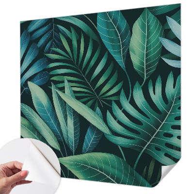 Autocolante de parede fotográfico Folhas tropicais