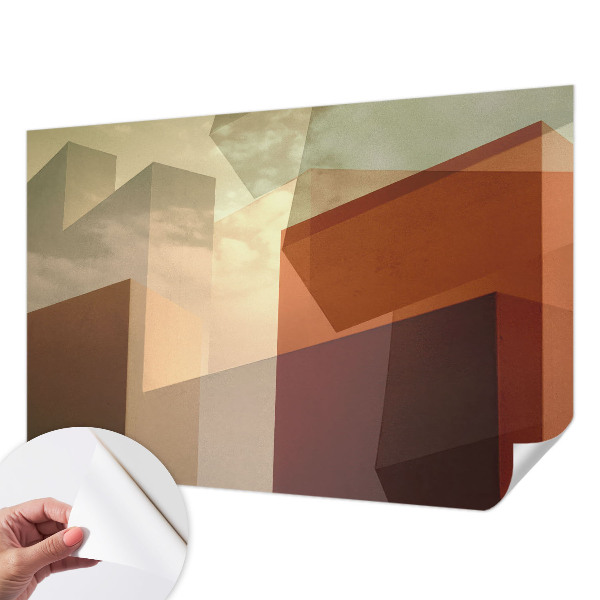 Papel de parede autocolante para sala Formas abstratas