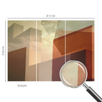 Papel de parede autocolante para sala Formas abstratas