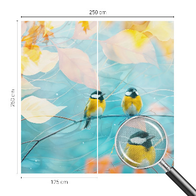 Papel de parede autocolante para quarto Pássaros da primavera