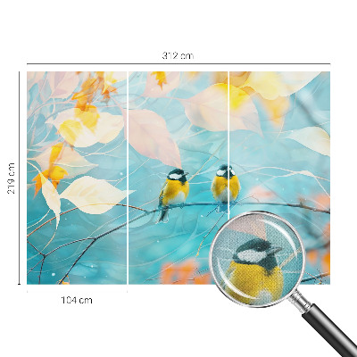 Papel de parede autocolante para quarto Pássaros da primavera