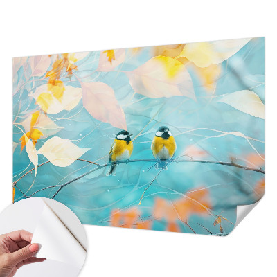 Papel de parede autocolante para quarto Pássaros da primavera