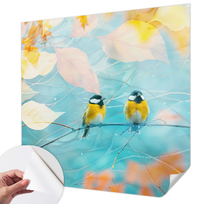 Papel de parede autocolante para quarto Pássaros da primavera