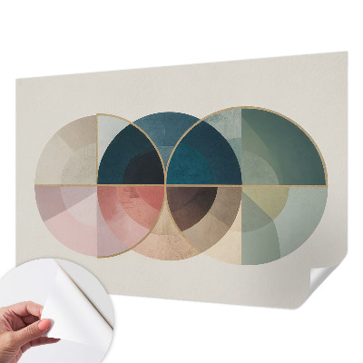 Autocolante de parede fotográfico com padrão geométrico elegante