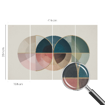 Autocolante de parede fotográfico com padrão geométrico elegante