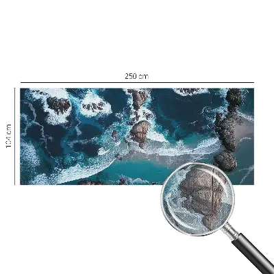 Papel de parede infantil com estampa de ondas do oceano