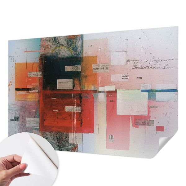 Papel de parede autocolante para sala Composição abstrata