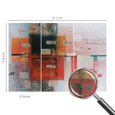 Papel de parede autocolante para sala Composição abstrata